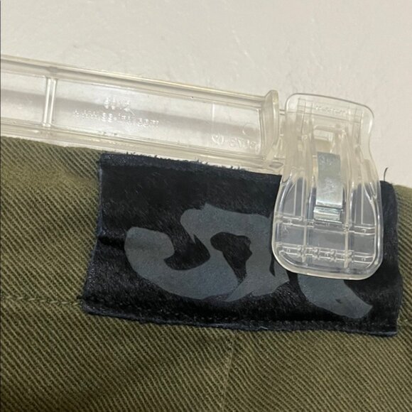 Siberia Hills Green Patches Button Closure Cargo Pants Modern Casual - Picture 7 of 14